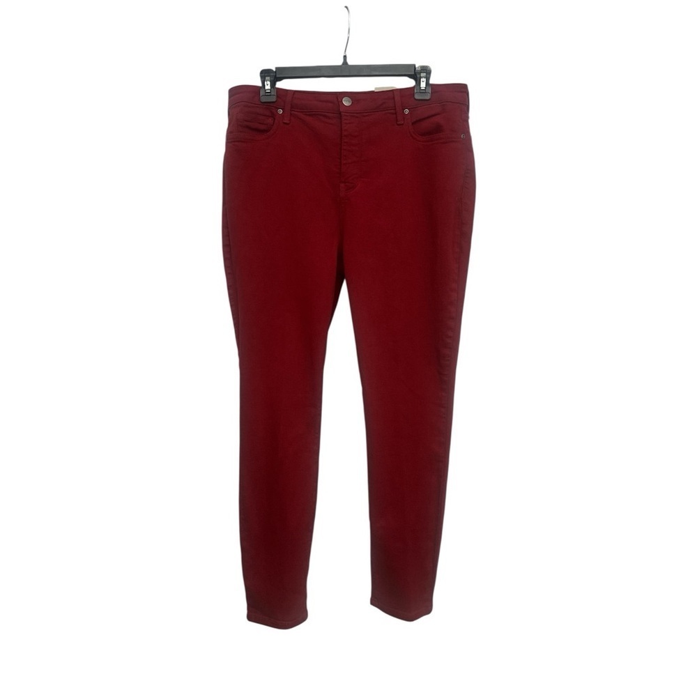 NYDJ For Chicos Skinny Ankle Jeans In Enamel Red Size 14 Lift X Tuck Denim NWT